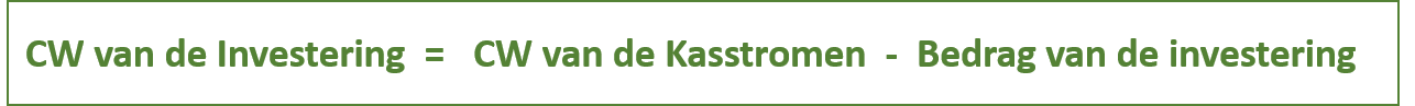 financien investeringsanalyse contante waarde investering2